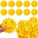 Jexine 24 Pcs Inflatable Beach Balls for Kids Beach Balls for Summer Pool Games Kids Birthday Pool Party Supplies(5 Inch, Sun)