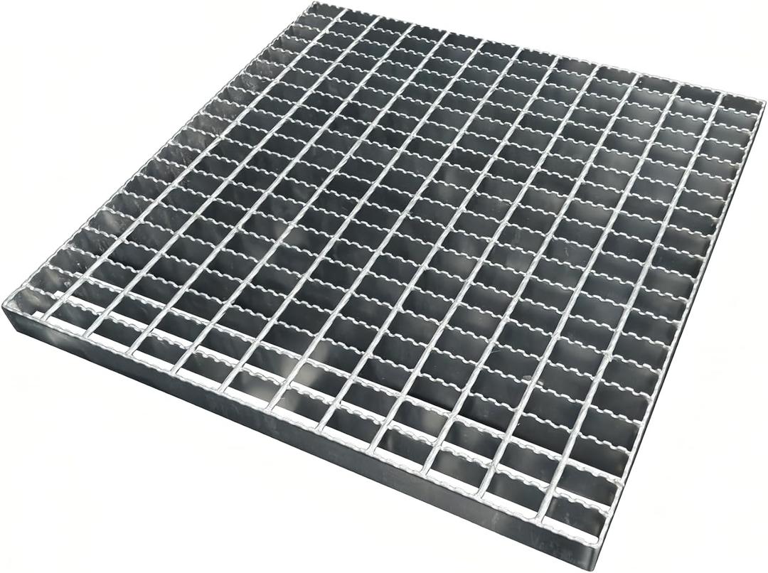 24in B125 Serrated Galvanized Steel Drain Grate (23.6x23.6 in)