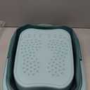 WMHYLYH Collapsible Foot Spa Bath Massager for Dry Cracked Feet, Feet Soaking Tub with Massage Acupoint, Pedicure Foot Soak Basin Plastic Bucket with Handle(Green)