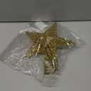 9Inch Christmas Tree Star Topper, Glittered Gold 3D Star Tree Topper, Metal Hollow Designed for Indoor Office Christmas New Year Holiday Trees Decoration