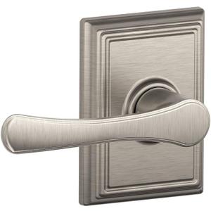 Schlage F10 VLA 619 ADD 16-080 10-027 134 N N SL Addison Collection Avila Hall and Closet Lever, Satin Nickel