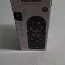 HOLMES DuoBreeze Dual Blade 13 Desk Fan  Clean Breeze Technology, Adjustable Tilt Head, 3 Speeds, Space-Saving Design, Easy to Clean, 8-Hour Timer  Ideal for Home or Office Use (Black)