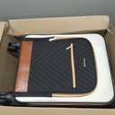 LOVEVOOK Underseat Carry On Luggage Airline Approved, 14 Inch Softside Suitcases with Wheels, Lightweight Spinner Carry on Suitcase with TSA Lock Weekender (Black/White/Brown)