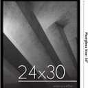 Americanflat 24x30 Picture Frame with Polished Plexiglass - Streamline Collection - Thin Border Picture Frame for Wall Display - Hanging Hardware Included - Black