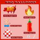 BBQ Balloons Summer Baby Q I Do BBQ Decorations Spicy Bottle Pig Balloons Picnic BBQ Cookout Themed Decor For Baby Q Baby Shower Hibachi Party Backyard Party BBQ Baby Shower Decorations Supplies