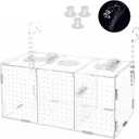 Fish Breeding Box, Acrylic Isolation Box Aquarium Hatchery Incubator with Suction Cups for Newborn Fry, Shrimp, Guppy, Clownfish, Aggressive Fish, 11.5" x 6" x 6"