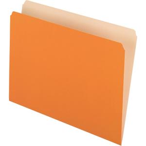 Pendaflex Two-Tone Color File Folders, Letter Size, Orange, Straight Cut, 100/BX (152 ORA)
