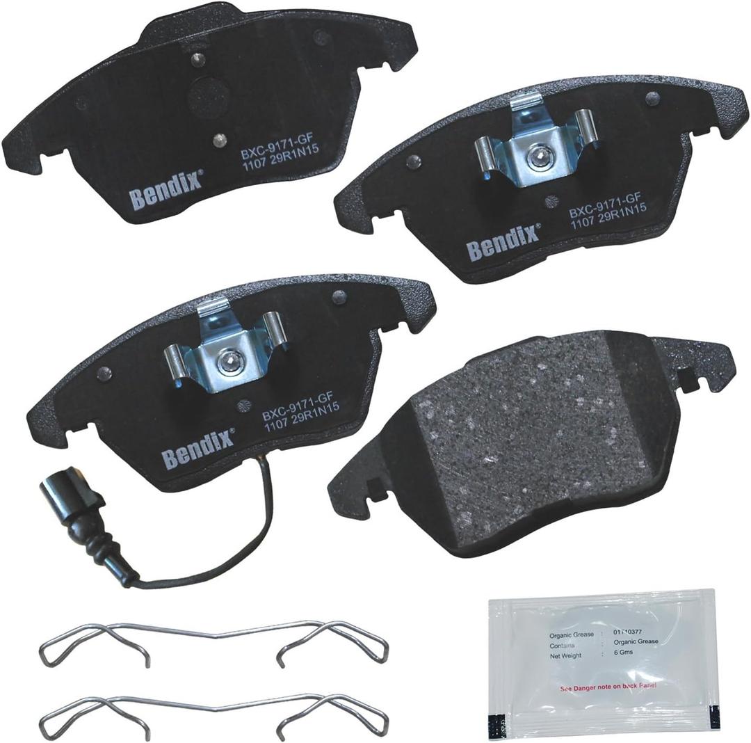 Bendix Priority1 CFC1107 Front Brake Pads for Audi A1,A3,Quattro,S3,TT,Peugeot 308,3008,Altea,XL,Freetrack,Ibiza,Leon,Toledo,Volks Beetle,Bora,CC,Clasico,Eos,GLI,Golf,GTI,Jetta,Passat,Polo,Rabbit