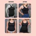 SHAPERMINT Compression Tank Cami - Tummy and Waist Control Body Shapewear Camisole for Women (Black, XL)