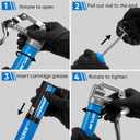 KRETLAW Mini Grease Gun (3000PSI) with 3oz Cartridge Grease and 12'' Flex Hose, Grease Gun Coupler, Grease Injector Needles, Marine
