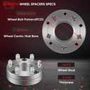 5x5 to 6x5.5 Wheel Spacers 2 inch 14x1.5 Studs 78.1mm Hub Bore