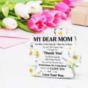 2 x Mom Appreciation Gifts from Son,Thank You Gifts for Moms Mother's Day Birthday Christmas,Unique Mother Gift Ideas,My Dear Mom Thank You Acrylic Puzzle Plaque