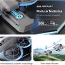 Drone with HD Dual Cameras Full Propeller Safety Protection, Headless Mode One-Key Takeoff/Landing 360° Rolling, Mini Quadcopter with Screen Controller 3 Batteries E69 Drones Gifts for Adult Beginners