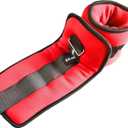 Signature Fitness Fully Adjustable Ankle Wrist Arm Leg Weights, 5 lbs each (10-lb pair), Red