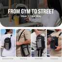 Magnetic Gym Bag Small | Magnetic Gym Water Bottle Bag | Perfect Small Crossbody Bag for Focused Workouts | Mini Gym Bag for Women and Men | Water Bottle Holder with Strap (Black)