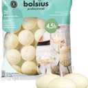 BOLSIUS Unscented Floating Candles - Pure Rich Creamy Ivory, 20 Set - Smokeless, European Quality - Imbue Breathtaking Ambiance for Romantic Wedding Centerpieces, Decorations, Events, Holiday Parties (1.75 Inch)