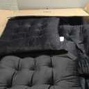 Timgle 16 Pack Seat Cushion Chair Cushions Pads Patio Cushions for Furniture Chair Pads with Ties Non Slip Mat for Kitchen Office Dining Sofa Indoor Use, 16 x 16 Inch(Black)