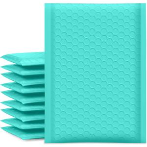 UCGOU Bubble Mailers 6x10 Inch Teal 25 Pack Usable Size 6x9" Padded Envelopes Small Business Mailing Packages Opaque Self Seal Adhesive Waterproof Boutique Shipping Bag for Jewelry Makeup Supplies #0
