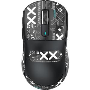 ATTACK SHARK X3 Lightweight Wireless Gaming Mouse with Tri-Mode 2.4G/USB-C Wired/Bluetooth,26K DPI, PAW3395 Optical Sensor,Kailh GM8.0 Switch,5 programmable Buttons for PC/Win/Mac(Black+Stickers)