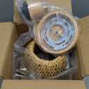 Bamboo Pendant Light Fixture One-Light Adjustable Boho Basket Handmade Woven Mini Pendant Lighting for Kitchen Island Sink Farmhouse Home (Natural-5)