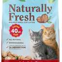 Naturally Fresh Cat Litter Made From Walnut Shells, Multi-Cat, Unscented, Upcycled, Low Dust, Sustainable, 40 Lbs