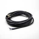 Elecbee M12 Connector A Code Single Male Head Straight Aviation Plug Electrical Cable (4 Pin 5M/16.4ft Cable)