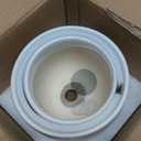 LE TAUCI Ceramic Plant Pots, 5.1 + 6.4 Inch Footed Pots for Plants, Modern Flower Pots for Home and Office, Indoor Planters with Drainage, Reactive Glaze White