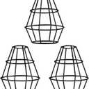 Pendant light shades, Wall Lamp Shades, Vintage Metal Wire Lamp Shades, Farmhouse Style Lighting Cage Shades, DIY, Set of 3