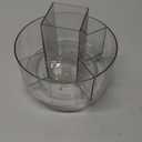 Taiuloo 360 Rotating Makeup Organizer, Lazy Susan Cosmetics Storage Turntable, Round Spinning Brush & Pen Holder, Clear Acrylic Organizer Tray for Vanity, Bathroom, Office Desk (5 Compartments)