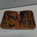 MINKINH Manicure Set Professional Nail Clipper Kit-26 Pieces Stainless Steel Manicure Kit,Nail Care Tools with Luxurious Travel Case (Brown)