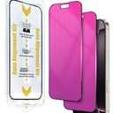 Jephuwneh 2 Pack Gradient for iPhone 17 Pro Privacy Screen Protector for iPhone17Pro 6.3inch Tempered Glass [Auto-Installation] Anti Spy Anti Blue Light Eye Protection HD Clear Anti-Scratch No Bubble