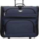 Travel Select Amsterdam Business Rolling Garment Bag, Softside Expandable Rolling 2-Wheeled Suit Carrier, Navy, One Size