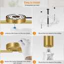 Plug in Track Lighting LED, Track Lighting Fixtures Ceiling Gold, 4-Light Kitchen Light Kit, Plug in Wall Light with 14.8ft Power Cord, Rotatable Ceiling Spotlight for Bedroom(GU10 Socket, NO Bulb)