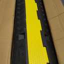 2 Channel 3 Pack Cable Protector Ramp Traffic Wire and Hose Ramp Cord Cover Heavy Duty Channels 11,000 lbs Load Capacity Cable Wire Ramps Speed Bump Driveway Cable Protective Cover