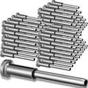 Blulu 100 Pack Invisible Cable Railing kit, T316 Stainless Steel 1/8" Invisible Receiver and Swage Stud End for Cable Railing, Swage Tensioner 1/8" for Wood/Metal Post, Cable Railing Hardware (Silver)