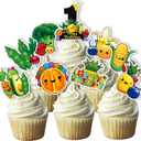 36Pcs Hey One Bear Birthday Party Cupcake toppers - NO DIY - Dancing Fruit 1st Birthday Party Decoration Supplies,Cute Fruit Cupcake Toppers for Baby Boy|Girl