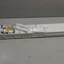 Double Curtain Track Ceiling Mount, 11.2ft Silent Curtain Rail System White