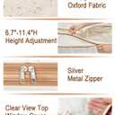 Under Bed Storage Containers, Stackable Beige Closet Organizers and Storage Bins, Lightweight Storage Bags with Clear Window for Bedroom, Dorm