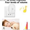 US Plug Self Powered Wireless Doorbell No Battery 100M Distance 38 Songs Door bell Button Outdoor Doorbell Wireless Waterproof for Home School Office (US White 1V2 A)