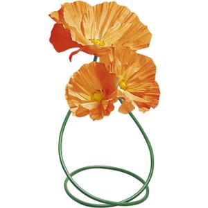 Artificial Giant Huge Flowers 3D Large Faux Floral Large Flowers Decor Adjustable Height for Wedding Birthday Party Shop Window Display Arrangement Event Decorations 3 Pack (Orange)