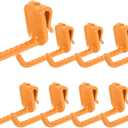 uxcell 10 Grid Wall Hooks, 3 Inch Grid Wall Panel Plastic Utility Hook, Shelf Hooks for Garage Store Warehouse Shop Home Hanging, Orange
