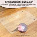 Office Chair Mat for Hard Floors, 36 x 48 inches, 2mm Thick Clear Chair Mat with 4 Non-Slip Pads - Heavy Duty Floor Protector for Rolling Chairs