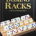 Spin Master Games, Wooden Domino Racks, Set of 4 Trays for Mexican Train Dominoes, Dominoes Games, Classic Game, Kids Game, Adults & Kids Ages 8+