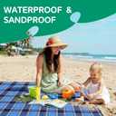 Waterproof Beach Blanket Picnic Outdoor Camp Mat Towel Family Beach Trip Essentials Summer Vacation Must Have Travel Accessories Lake Day Necessities Stuff Thing Need Gear Gift Supplies Item Gadget, 6'8" x 6'8" (Square)