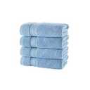 NOVA Luxury Linen - Premium Quality Turkish Hand Towels for Bathroom, Hotel, and Spa - Pack of 4, Sky Blue