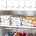 Yieach 6 Pack Clear Acrylic Shelf Divider for Closet Organization - 9.2″ Tall Closet Dividers for Wood Shelves,Cupboard,Vertical Shelf Separators in Closet for T-Shirt,Purse,Handbag,Sweater Organizer