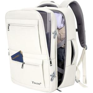 BALEINE Travel Backpack for Women Men, Large Sturdy Carry On Laptop Backpack Gifts for Business, Casual, Weekender, Hiking (Large, Beige)