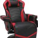 Respawn 900 Console Gaming Recliner with Footrest and Lumbar Support - Comfortable Ergonomic Gaming Chair with Headrest, No Wheels, Reclining, Heavy Duty, Racing Style Video Game Chairs - Red