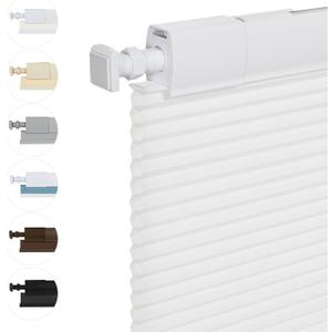 Persilux Custom Size No Drill No Tools Cordless Cellular Blinds & Shades for Window Shades Light Filtering Window Blinds Bottom UP UV Protection 1" Cell Honeycomb Blinds for Home Easy to Install White