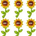 6Pcs Sunflower Balloon,34Inch Yellow Sunshine Balloons For Floral Sunflower Sunshine Birthday Baby Shower Wedding Party Decorations